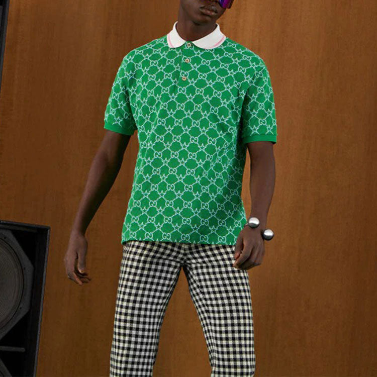 Gucci GG Stretch Cotton Polo 'Green' 696071-XJEE9-3129