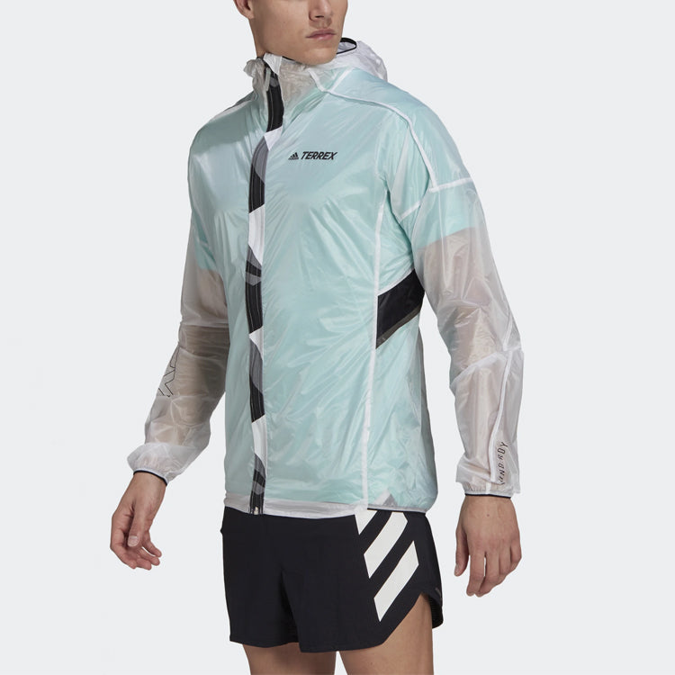 adidas Terrex Outdoor Sports hooded Logo Jacket White GL1197