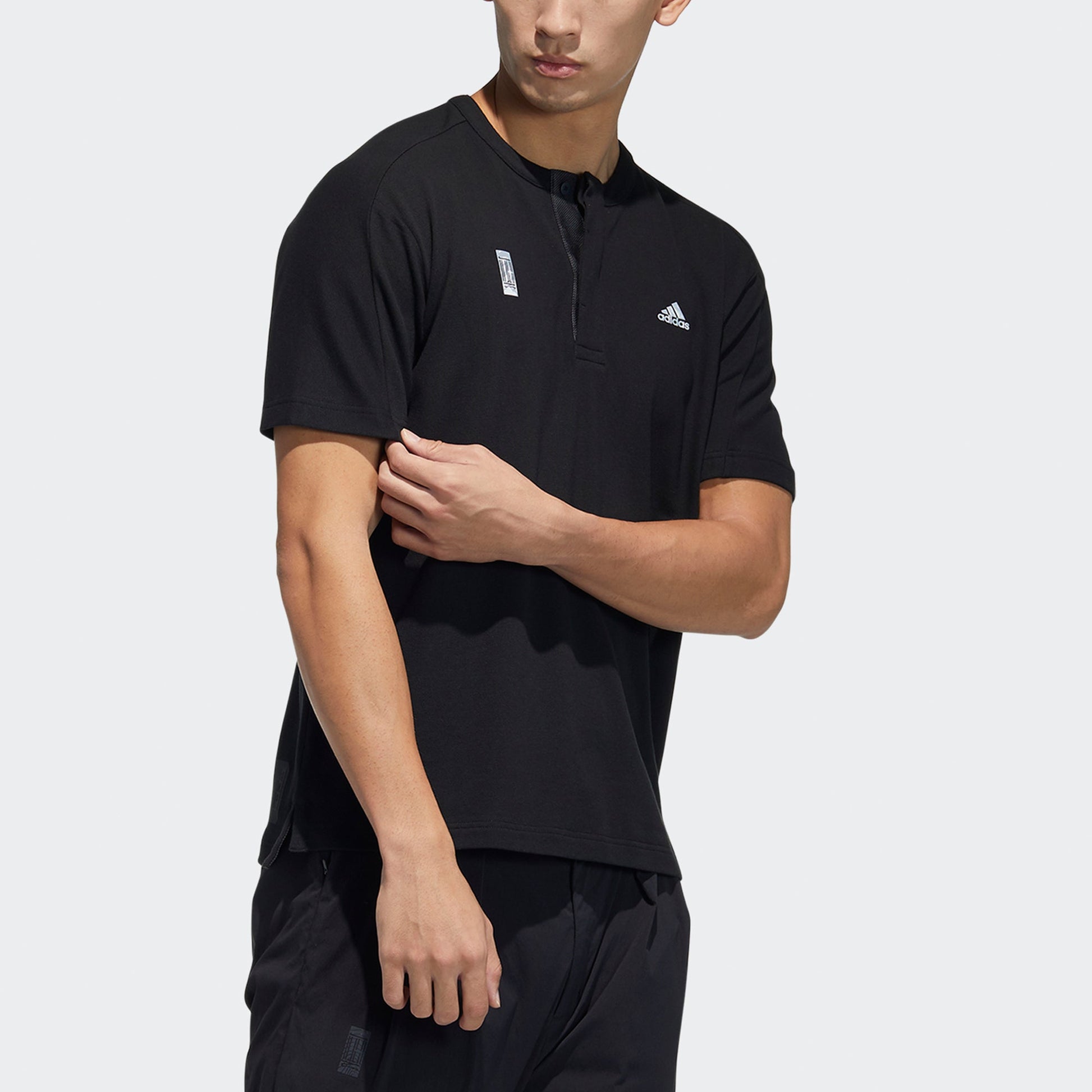 adidas Wj T Henly Sports Casual Short Sleeve Black GP1816