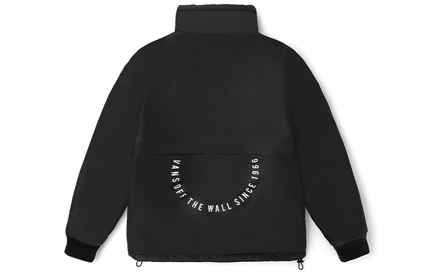 Vans Reversible lamb's wool Stand Collar logo Jacket Couple Style Black White Grid VN0A5F6U7DR