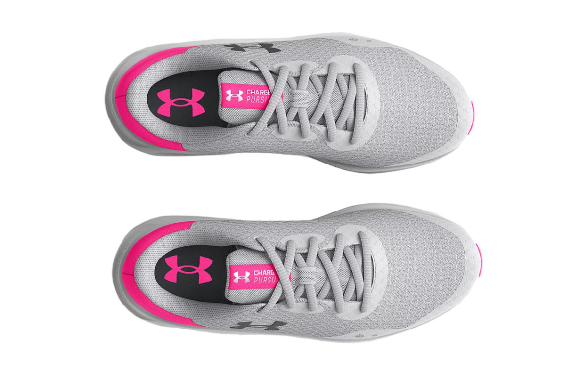 (GS) Under Armour Charged Pursuit 3 'Halo Grey Electro Pink' 3025011-100