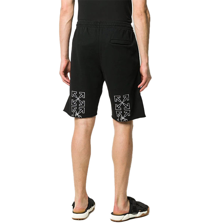 Off-White FW20 Chainsaw worker Sports Shorts Men Black OMCI006E20FLE0031001