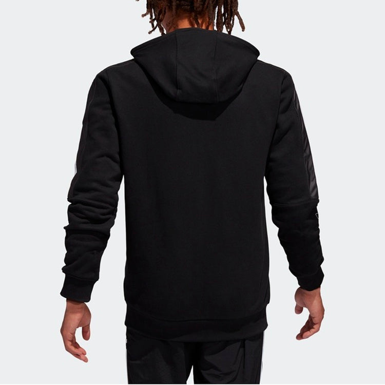 adidas originals logo Printing Casual Hooded Jacket Black ED4695