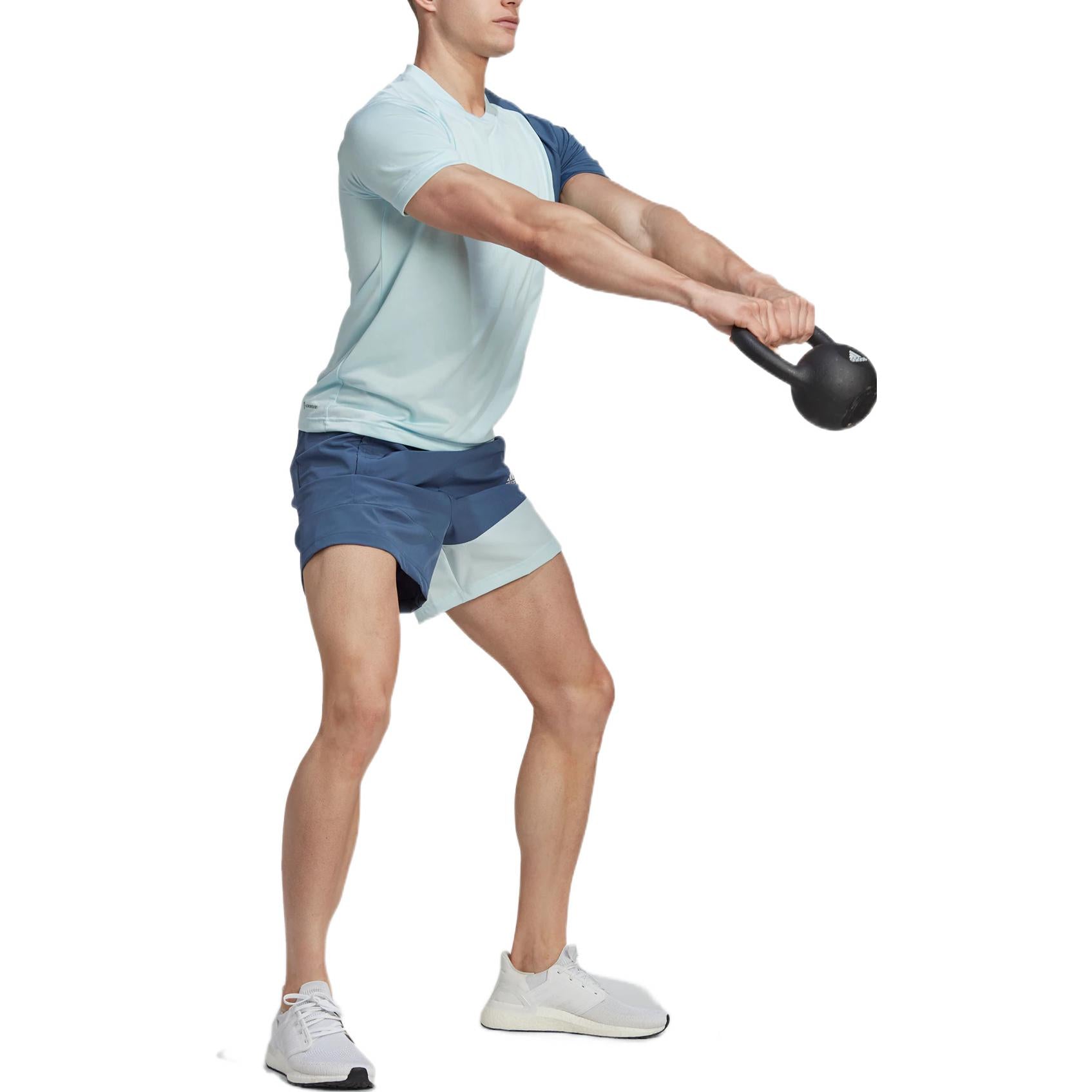 adidas Colorblock Stripe Sports Shorts Blue HZ9696
