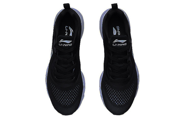 Li-Ning One Piece Lightweight Running Shoes 'Black White' ARBR005-2