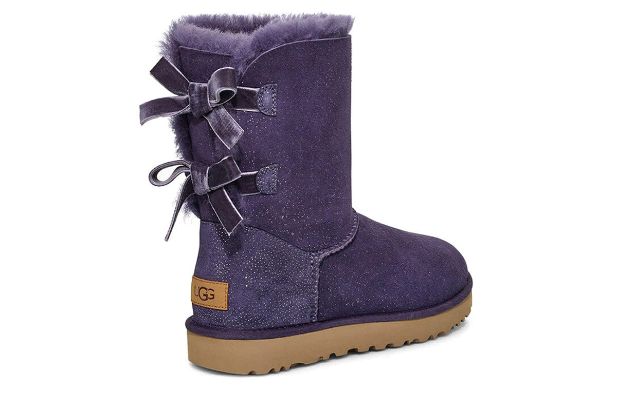 (WMNS) UGG Bailey Bow II Purple Pink Snow Boots 1110415-NSAD