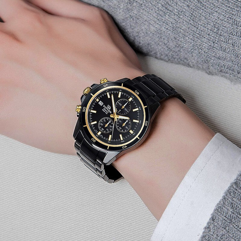 Men's CASIO EDIFICE IP Watch Business Mens Black Analog EFR-526BK-1A9