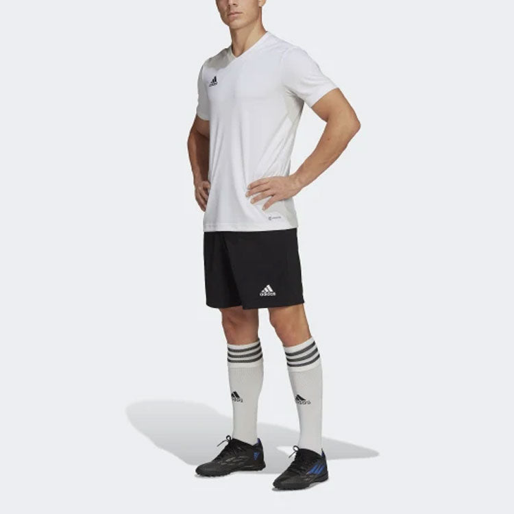 Men's adidas Solid Color Minimalistic Logo Embroidered Casual Sports Short Sleeve White T-Shirt HC5071