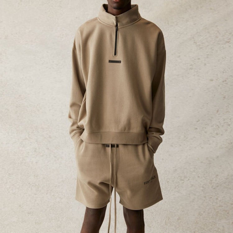 Fear of God Essentials SS21 Mockneck Half Zip 'Moss' FOG-SS21-581