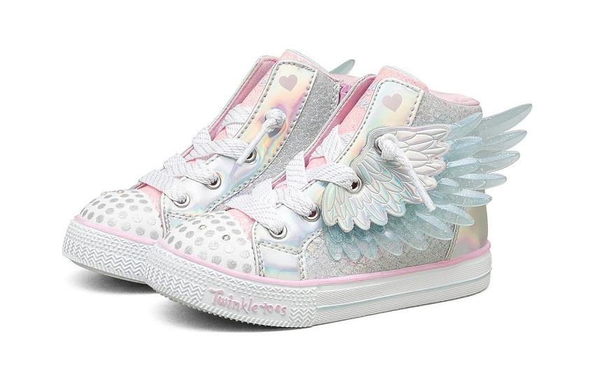 (PS) Skechers Shuffle Lites 'Grey White' 314918NG-SLPK