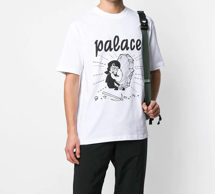 PALACE Nugget Gold Printing Short Sleeve Unisex White P16TS021
