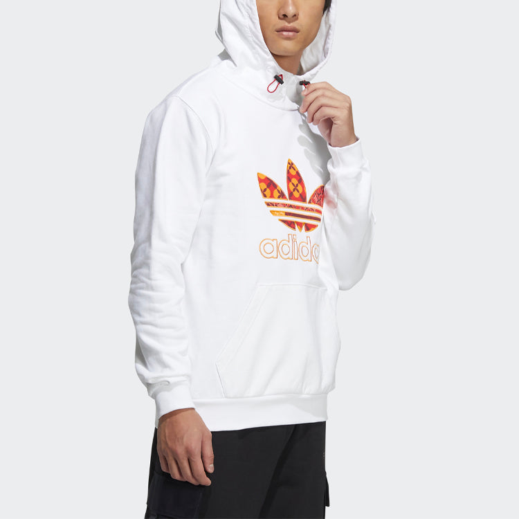 Men's adidas originals CNY Contrasting Colors Logo Large Logo Printing White HD0314