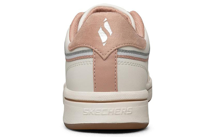 (WMNS) Skechers Downtown Low-Top Sneakers White/Pink 74431-WLPK