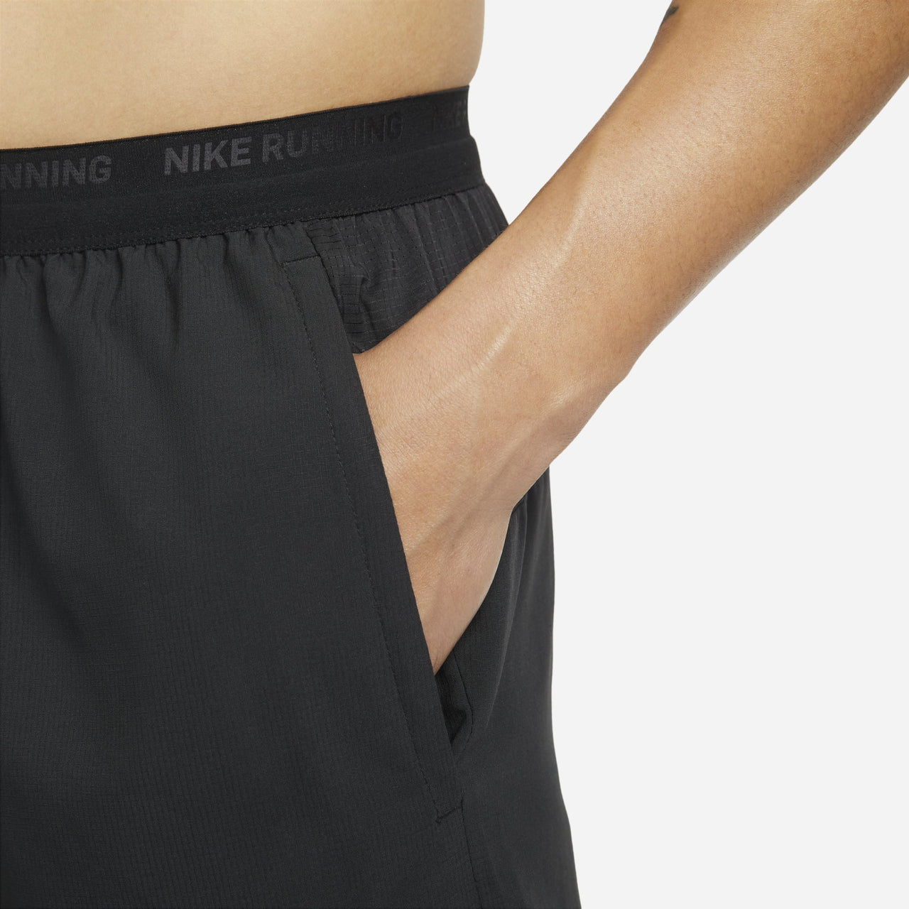 Nike Dri-FIT Solid Color Logo Printing Straight Quick Dry Breathable Sports Shorts Black DM4742-010
