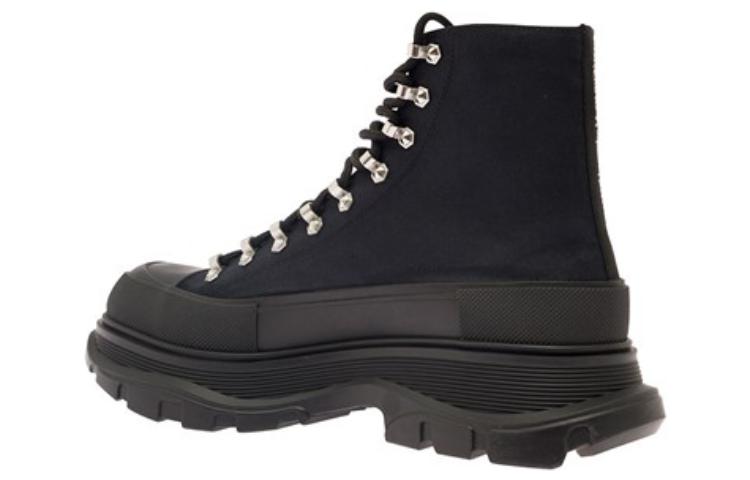 Alexander McQueen Trade Slick Black Lace-up Boots 'Black' 735816W4VV11081