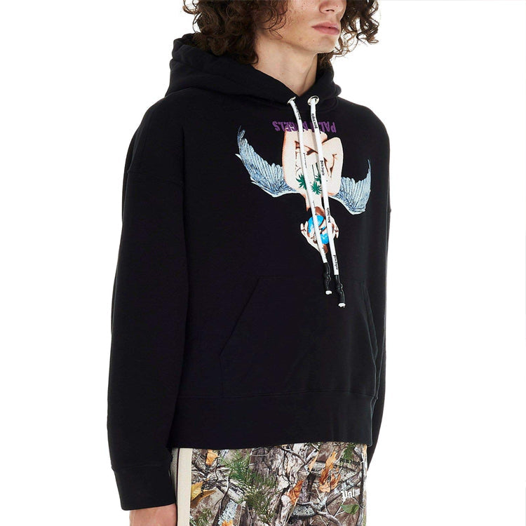 Men's PALM ANGELS Angel Pattern Printing Black PMBB058F196310321088