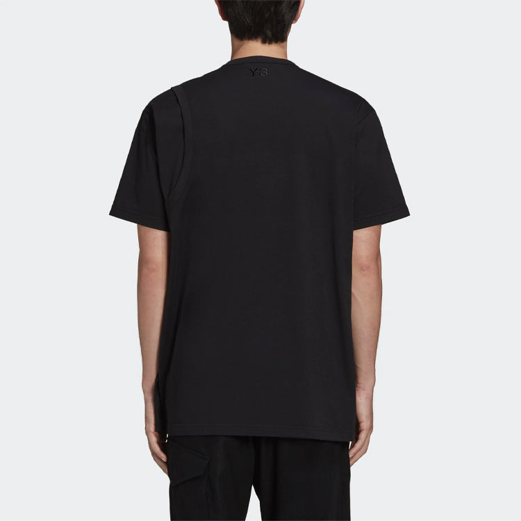 Men's Y-3 Forked Loose Short Sleeve Black GK4349