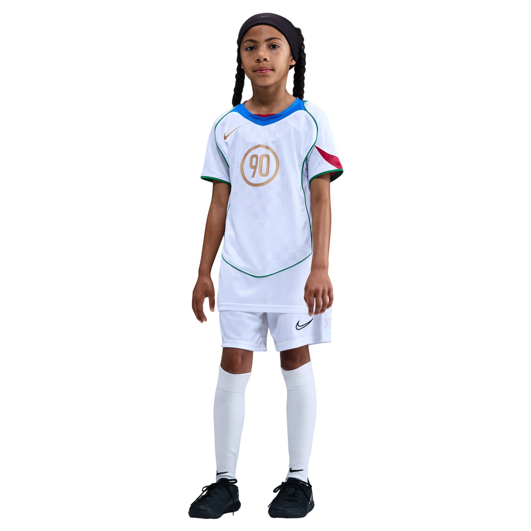 (GS) Nike Total 90 Dri-FIT Soccer Jersey 'White Italy Blue Red' II9782-100