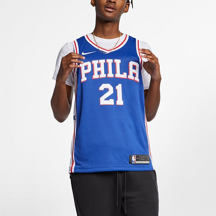 Nike NBA Jersey Basketball Jersey/Vest SW Fan Edition Philadelphia 76ers 21 Team limited Blue 864501-497