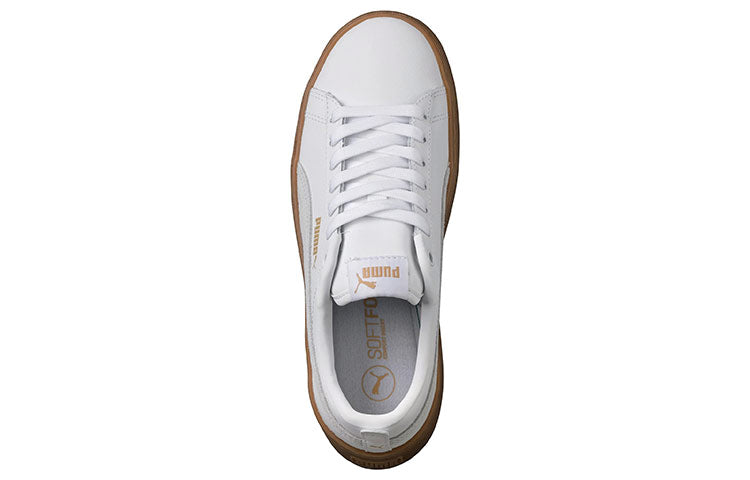 (WMNS) PUMA Suede Platform Leather Sneaker 'PUMA White' 366487-02