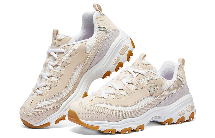 (WMNS) Skechers DLITES 1.0 'White Beige' 896148-NTMT