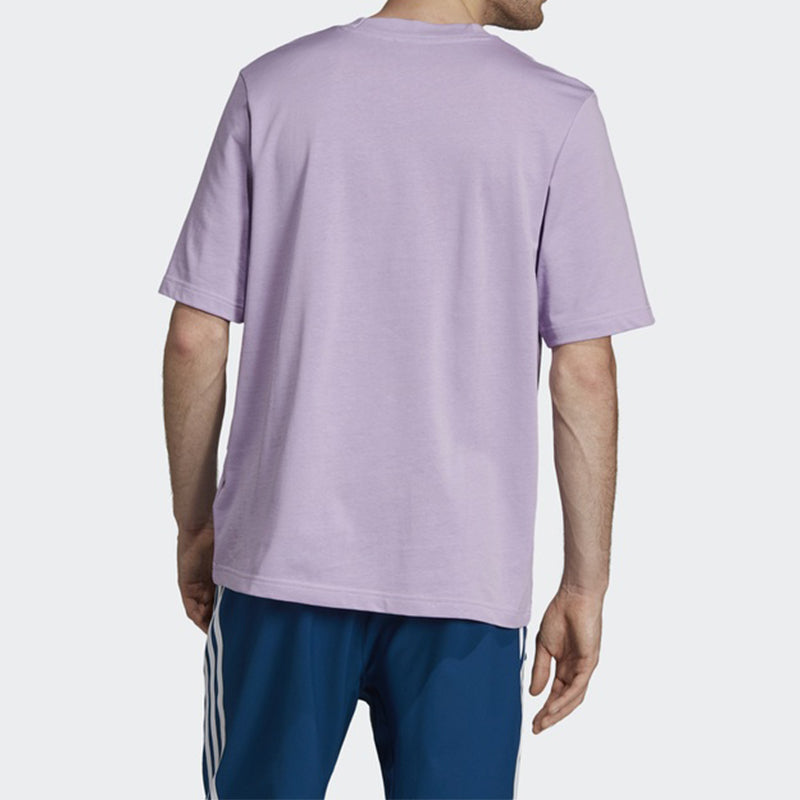 adidas originals Round Neck Pullover Short Sleeve Purple DV1561