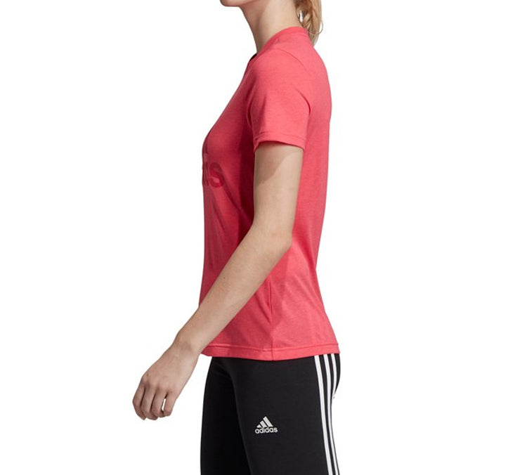 (WMNS) adidas Logo Alphabet Printing Sports Short Sleeve Red EB3788