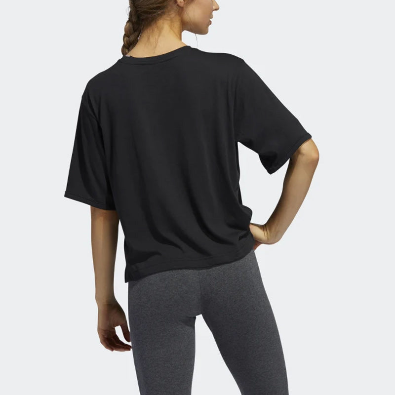 (WMNS) adidas T-Shirt Asia Sizing 'Black' FM1654