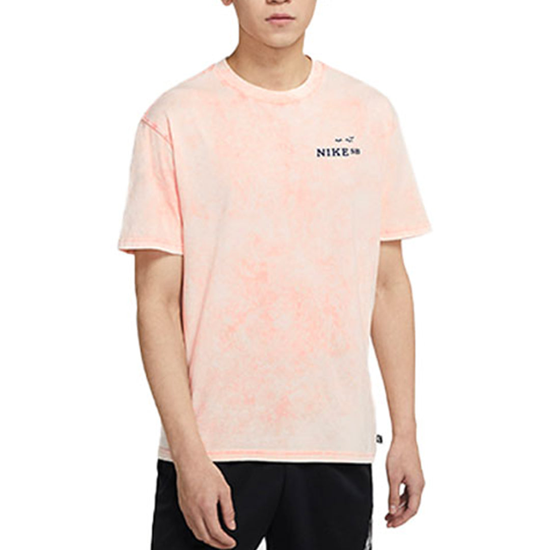 Nike SB Skateboard Back Printing Washed Sports Skateboard Short Sleeve Red DD1288-693