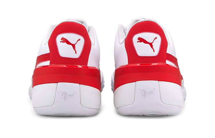 (GS) PUMA Clyde Hardwood Team Low 'White Red' 194455-04