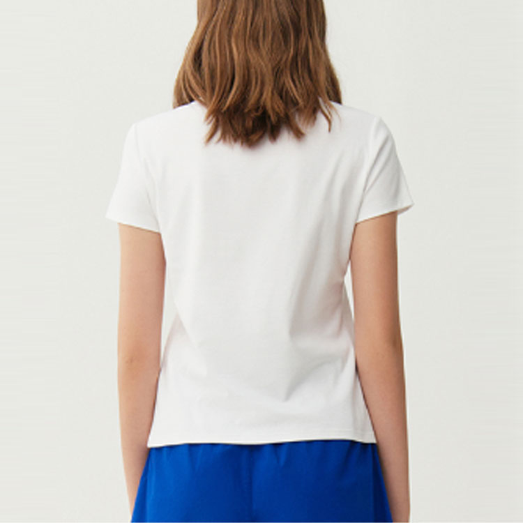 (WMNS) FILA Bear Pattern Round Neck Pullover Short Sleeve White F11W118152F-WT
