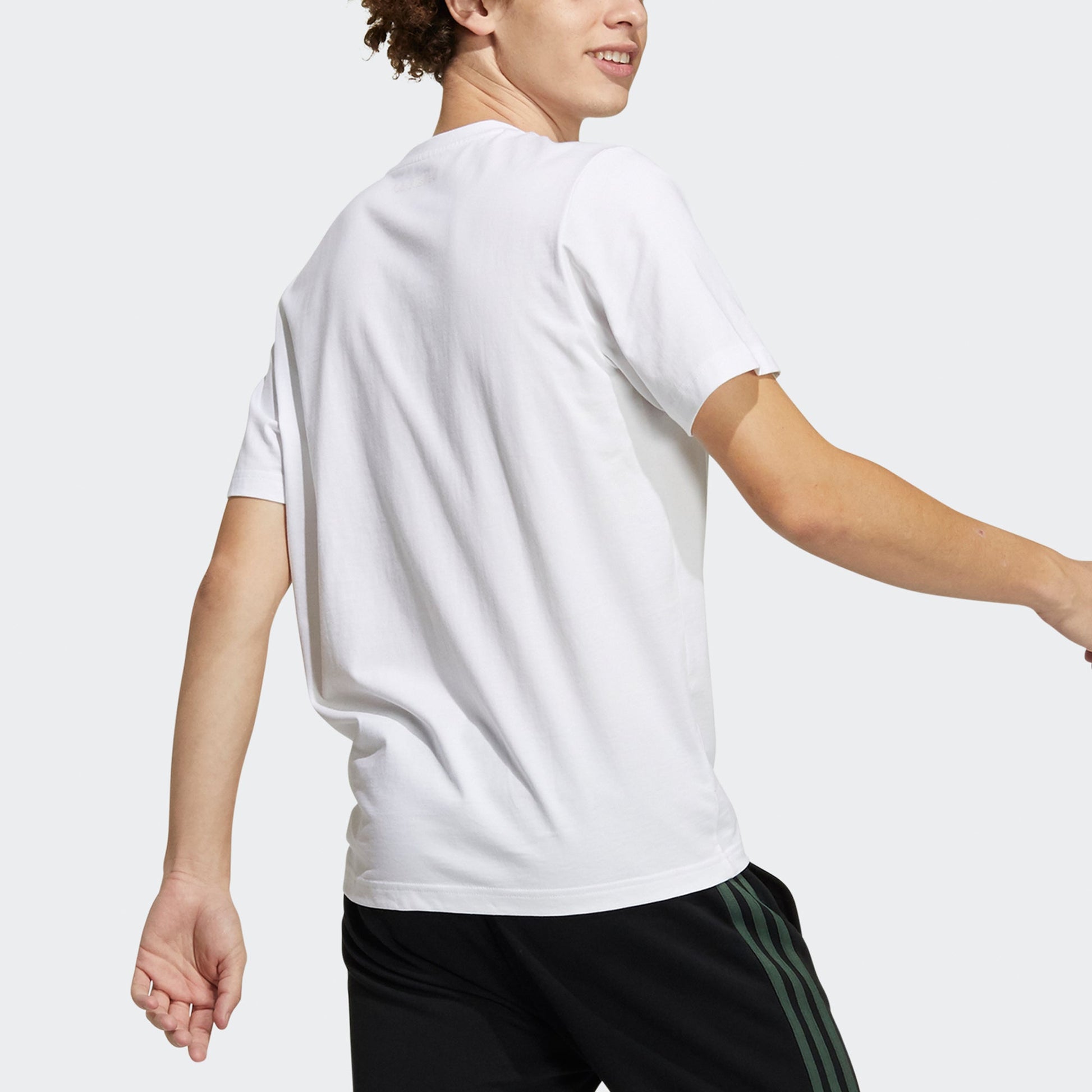 adidas neo M Ssfv5 Tee1 Funny Printing Logo Sports Cotton Round Neck Short Sleeve White GP4864