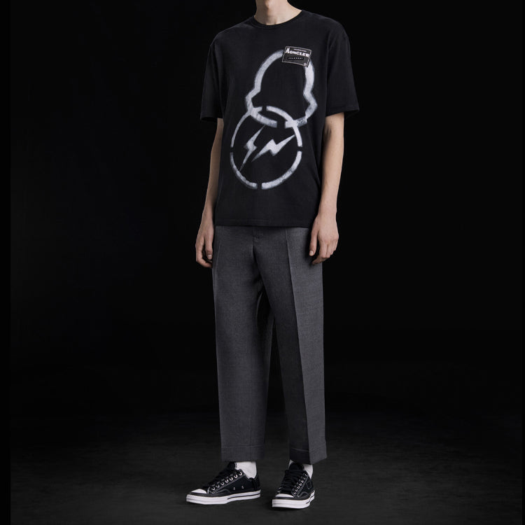 Men's Moncler x Fragment Design Crossover Short Sleeve Black 09U8C707108392B999