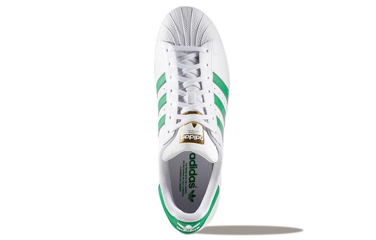 adidas Original Superstar Foundation Shoes 'White Green Gold' BY3715