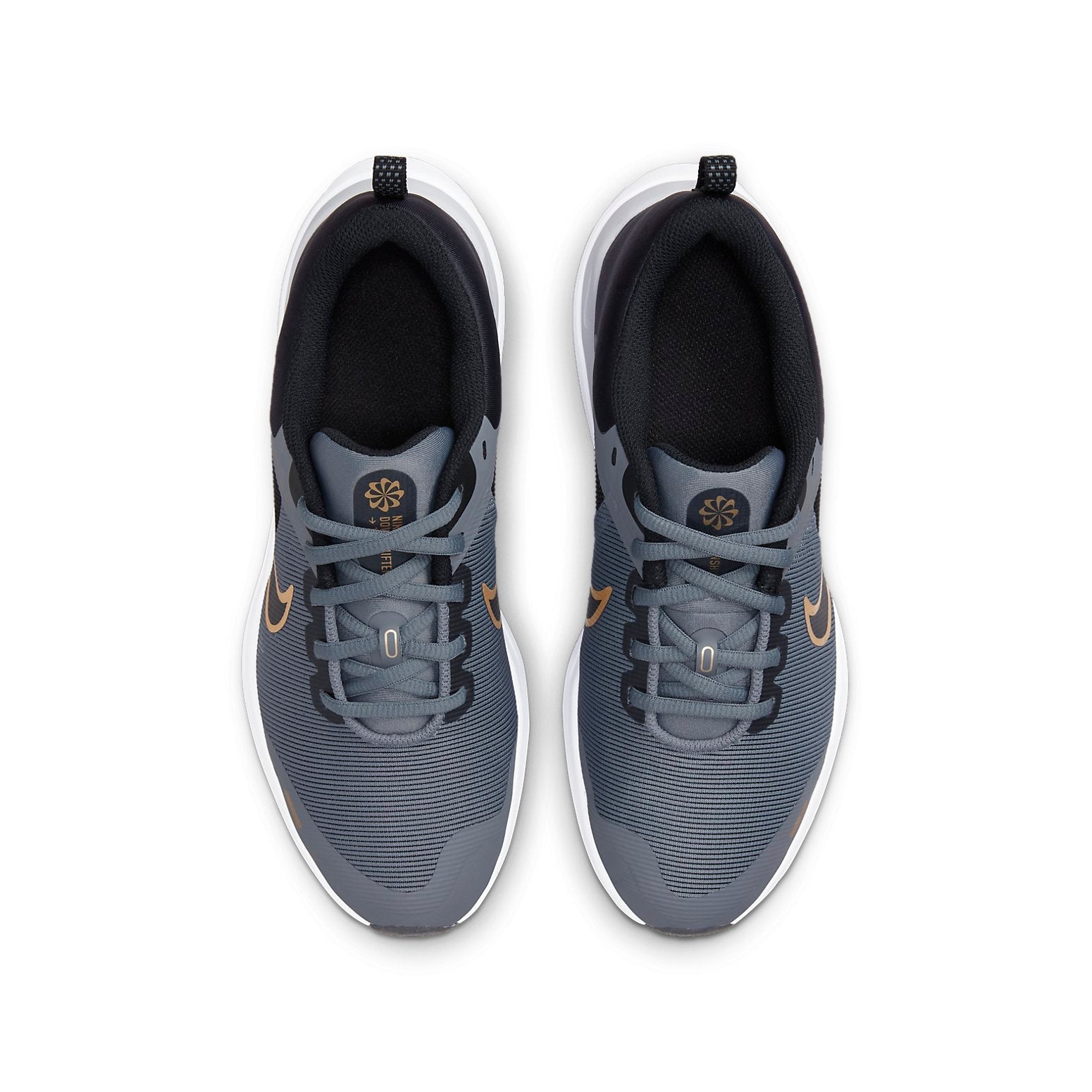 (GS) Nike Downshifter 12 'Cool Grey Metallic Gold' DM4194-005