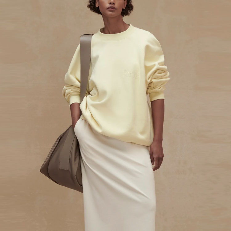 Fear of God Essentials FW22 Essentials Crewneck Canary FOG-FW22-727