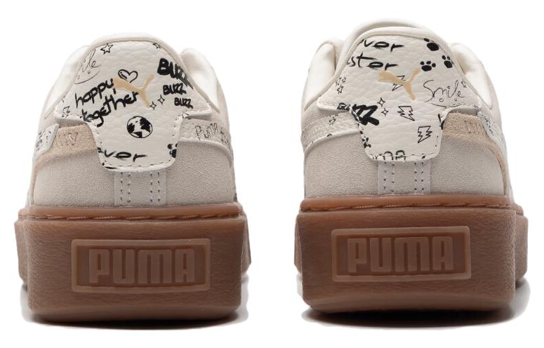 (WMNS) PUMA Suede Platform Draw 'Beige White' 395904-01