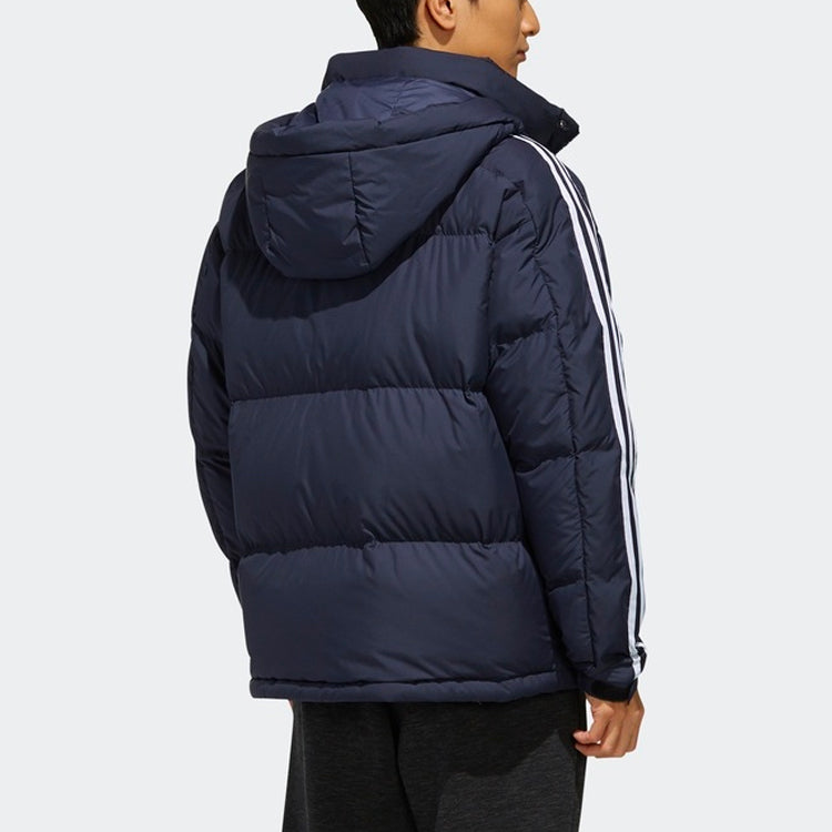 adidas 3ST Puff Down Outdoor protection against cold Stay Warm hooded down Jacket Blue EH3973