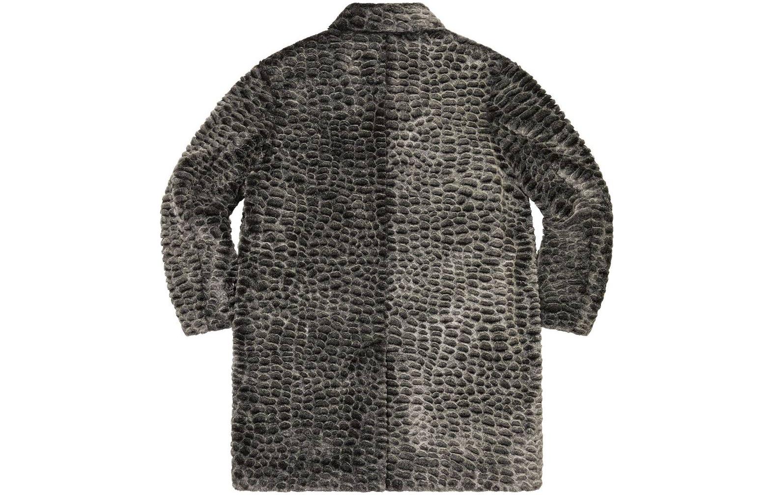 Supreme SS23 Week 2 Croc Faux Fur Overcoat 'Black' SUP-SS23-071