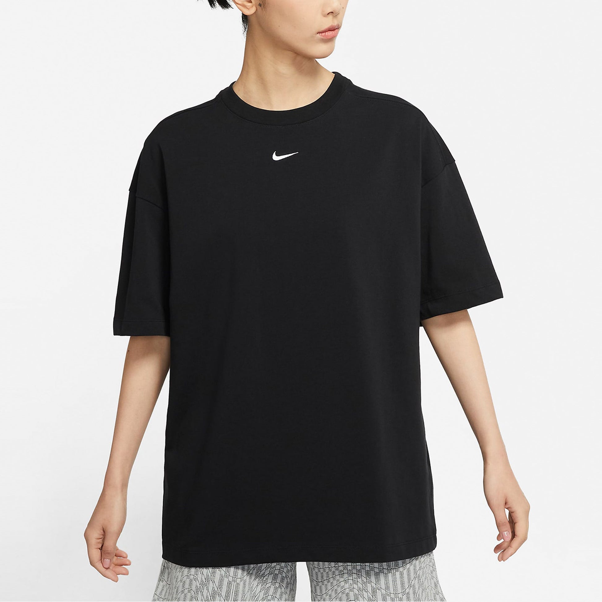 (WMNS) Nike Sportswear Essential Round-neck Black DC5427-010