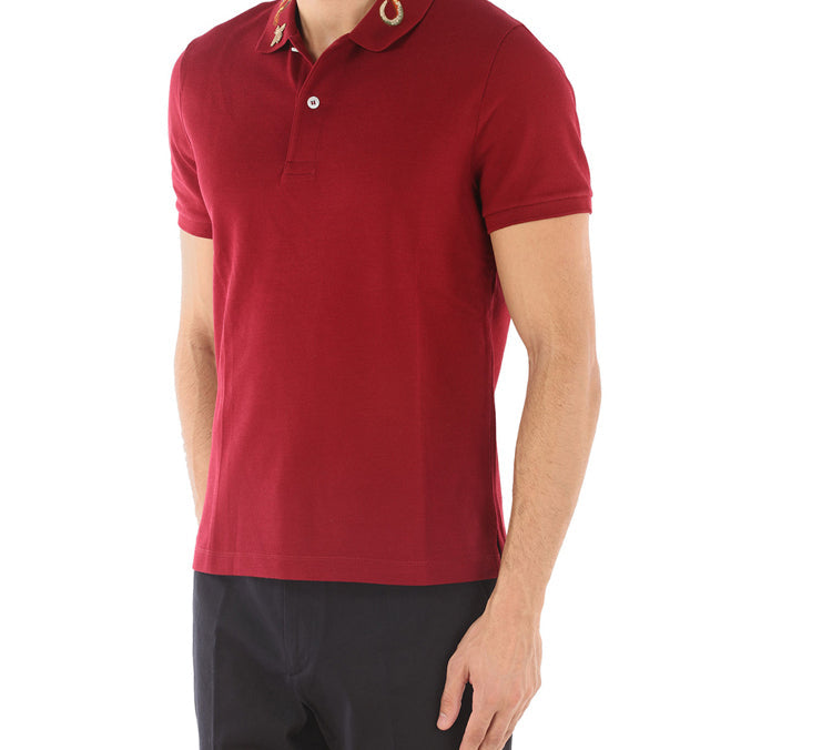 Gucci Coral Snake Embroidered Polo Shirt For Men Red 408323-X7332-6240
