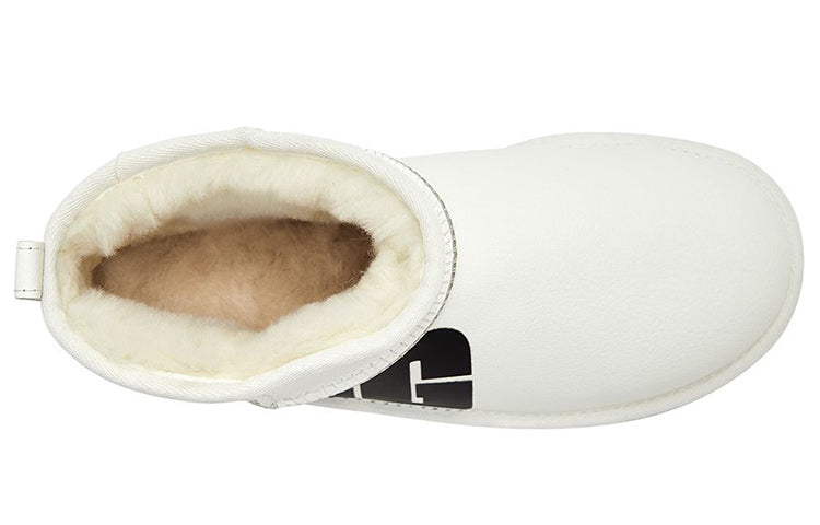 (WMNS) UGG Classic Ultra Mini Broken Logo 'White' 1129270-PDWH
