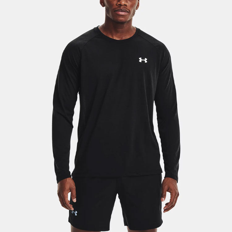 Men's Under Armour Streaker Logo Running Sports Long Sleeves Black 1361470-001