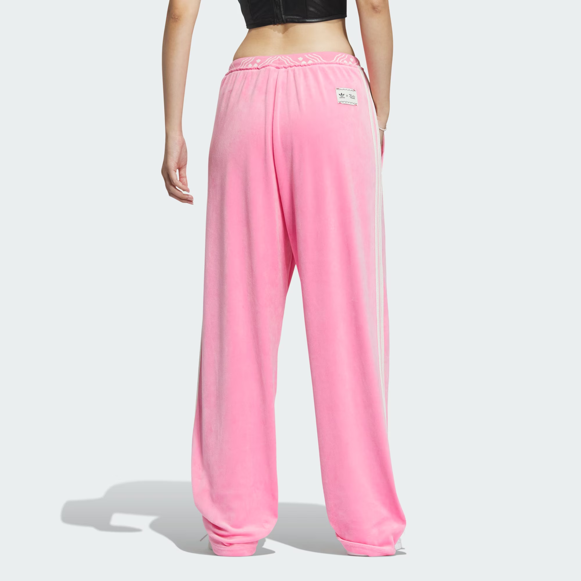 (WMNS) adidas Originals Velour SST Track Suit Pants Asia Sizing 'Pink' IX4230
