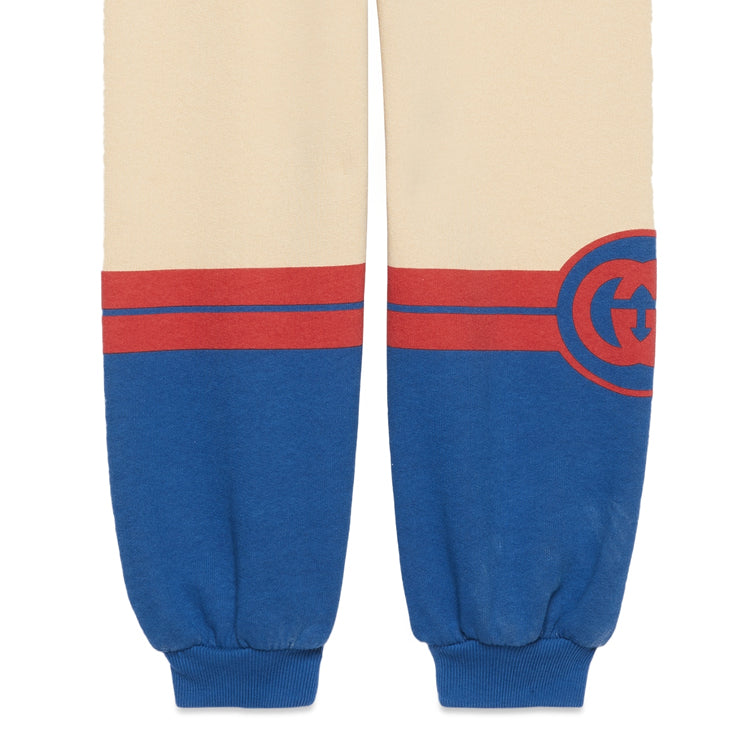 (GS) Gucci Felted Cotton Trousers 'Blue Ivory' 772323-XJF5X-7524