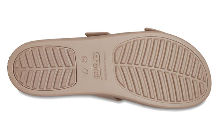 (WMNS) Crocs Brooklyn Sandal Low Wedge 'Latte' 207431-2Q9