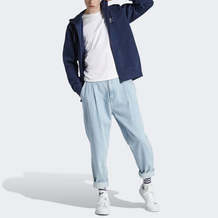 adidas Trefoil Full-Zip Hoodie 'Navy' IL2513