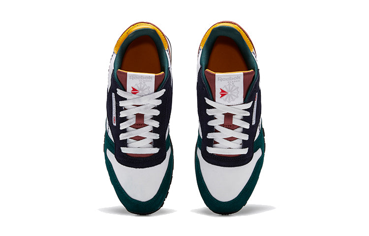 Reebok Classic Leather Running Shoes K White/Blue/Green FX2763