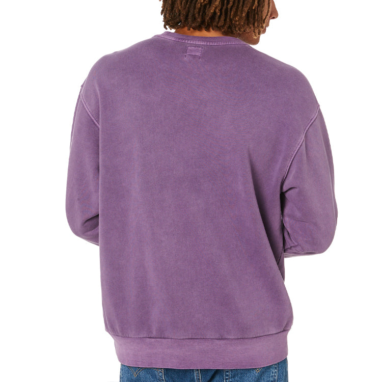 Men's Levis Round Neck Embroidered Long Sleeves Dark Purple 87466-0001