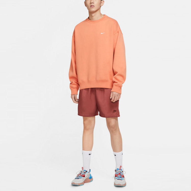 Men's Nike Embroidered Logo Round Neck Long Sleeves Orange CV0554-863